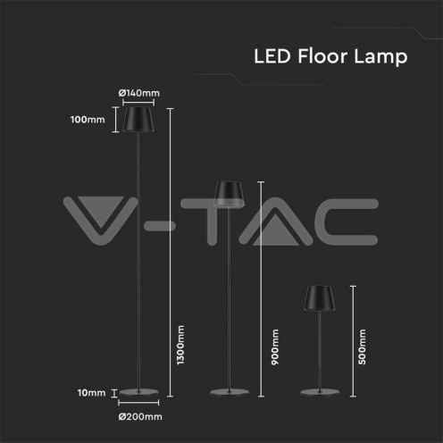 4W LED Настолна Лампа Презаредима Бяла Черна IP54 - изглед 10 - rZ commerce 4W LED Настолна Лампа Презаредима Бяла Черна IP54 - изглед 10