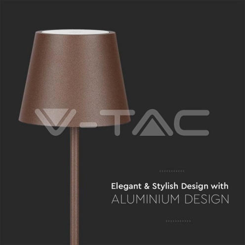 4W LED Настолна Лампа Презаредима Corten 3000K IP54 - изглед 5 - rZ commerce 4W LED Настолна Лампа Презаредима Corten 3000K IP54 - изглед 5