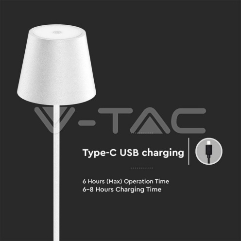 4W LED Лампион Презаредим Бял 3000K IP54 - изглед 8