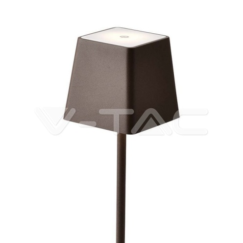 LED 2W НАСТОЛНА ЛАМПА 3000К КАФЯВА КВАДРАТ - изглед 6