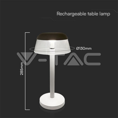 2W LED Настолна Лампа (130x285) 3в1 Димираща Бяло Тяло - изглед 6 - rZ commerce 2W LED Настолна Лампа (130x285) 3в1 Димираща Бяло Тяло - изглед 6