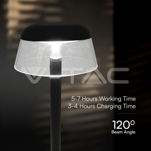 2W LED Настолна Лампа (130x285) 3в1 Димираща Черно Тяло - изглед 5