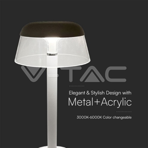 2W LED Настолна Лампа (130x285) 3в1 Димираща Бяло Тяло - изглед 2 - rZ commerce 2W LED Настолна Лампа (130x285) 3в1 Димираща Бяло Тяло - изглед 2