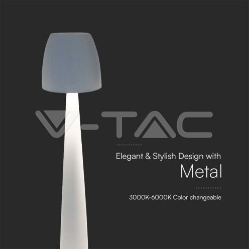 2W LED Настолна Лампа (80x370) 3в1 Димираща Бяло Тяло - изглед 2 - rZ commerce 2W LED Настолна Лампа (80x370) 3в1 Димираща Бяло Тяло - изглед 2