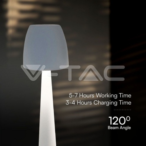 2W LED Настолна Лампа (80x370) 3в1 Димираща Бяло Тяло - изглед 5 - rZ commerce 2W LED Настолна Лампа (80x370) 3в1 Димираща Бяло Тяло - изглед 5