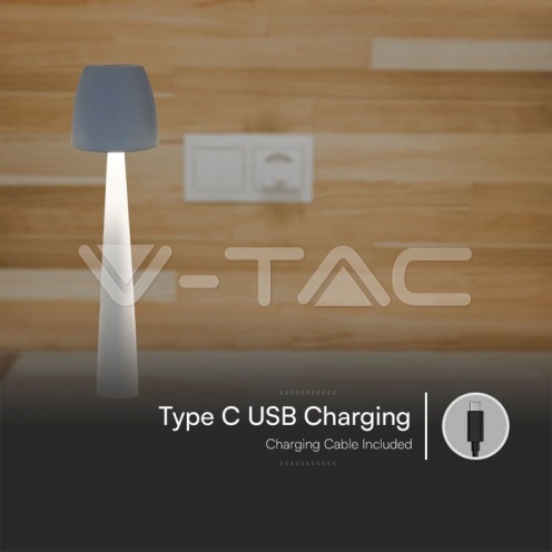 2W LED Настолна Лампа (80x370) 3в1 Димираща Бяло Тяло - изглед 4 - rZ commerce 2W LED Настолна Лампа (80x370) 3в1 Димираща Бяло Тяло - изглед 4