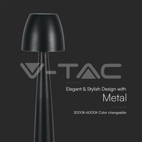 2W LED Настолна Лампа (80x370) 3в1 Димираща Черно Тяло - изглед 2