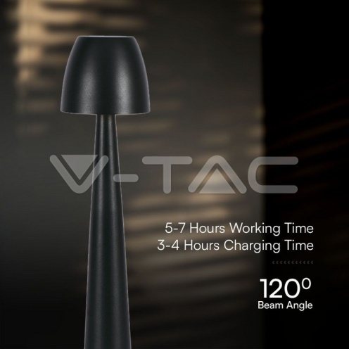 2W LED Настолна Лампа (80x370) 3в1 Димираща Черно Тяло - изглед 5