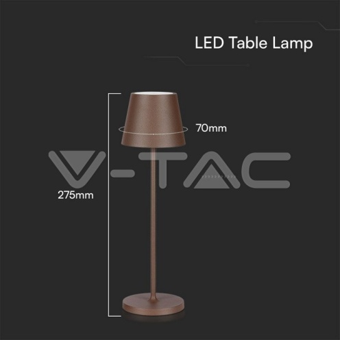 1.5W LED Настолна Лампа 3000K IP54 Пясък Кафяво Тяло - изглед 11 - rZ commerce 1.5W LED Настолна Лампа 3000K IP54 Пясък Кафяво Тяло - изглед 11