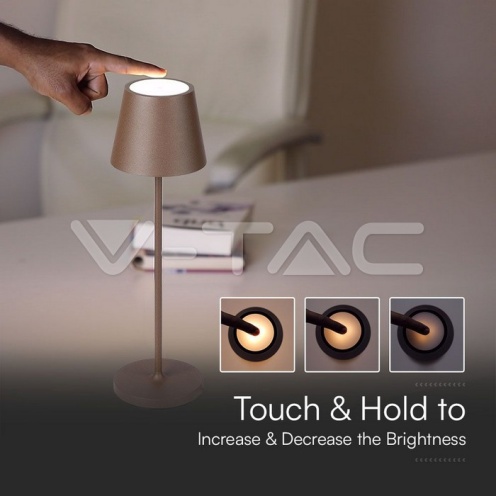 1.5W LED Настолна Лампа 3000K IP54 Пясък Кафяво Тяло - изглед 14 - rZ commerce 1.5W LED Настолна Лампа 3000K IP54 Пясък Кафяво Тяло - изглед 14