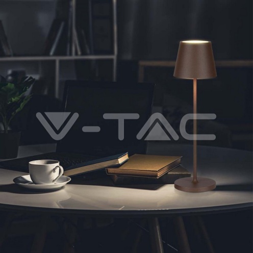 1.5W LED Настолна Лампа 3000K IP54 Пясък Кафяво Тяло - изглед 5 - rZ commerce 1.5W LED Настолна Лампа 3000K IP54 Пясък Кафяво Тяло - изглед 5