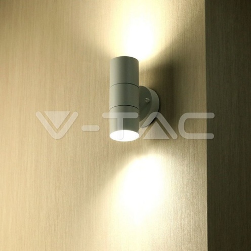 GU10 Wall Fitting Stainless Steel Body Matt White IP44 2Way - изглед 4