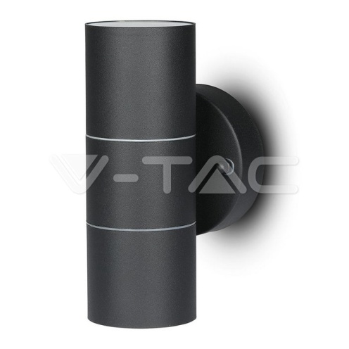 GU10 Wall Fitting Stainless Steel Body Matt Black IP44 2Way - изглед 1