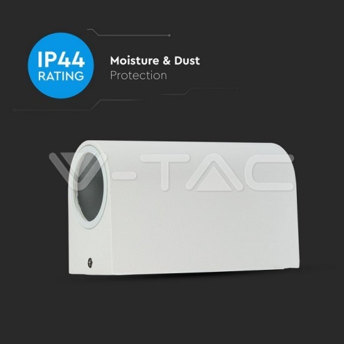 Фасадно Тяло За Стена GU10 Кръг Бяло Тяло Две Посоки IP44 - изглед 10 - rZ commerce Фасадно Тяло За Стена GU10 Кръг Бяло Тяло Две Посоки IP44 - изглед 10