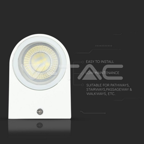 Фасадно Тяло За Стена GU10 Кръг Бяло Тяло Една Посока IP44 - изглед 12 - rZ commerce Фасадно Тяло За Стена GU10 Кръг Бяло Тяло Една Посока IP44 - изглед 12