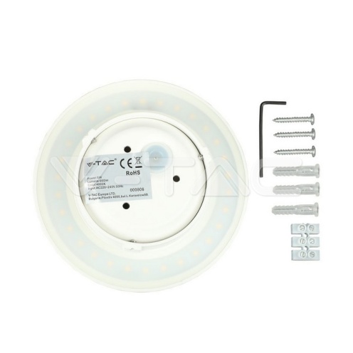 6W Аплик Бяло Тяло Кръг IP65 4000K /1/ - изглед 4