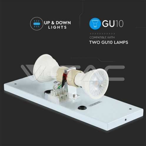Фасаден Аплик GU10 Сатен Никел 2W IP44 - изглед 7