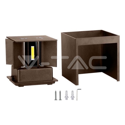 12W Стенна BRIDGELUX 3000K CORTEN квадрат IP65 - изглед 5