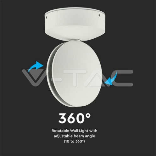7W Стенна Лампа Бяло Тяло 4000К IP65 - изглед 6