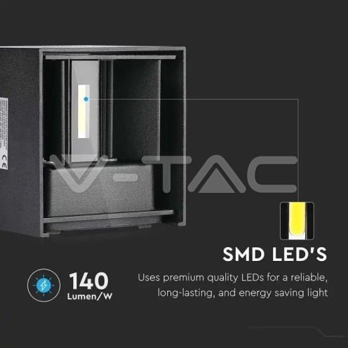 5W Аплик Черно Тяло Квадрат IP65 4000K_new - изглед 4