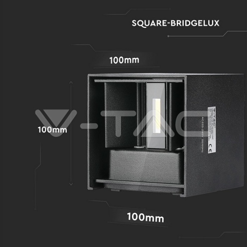 5W Аплик Черно Тяло Квадрат IP65 4000K_new - изглед 7