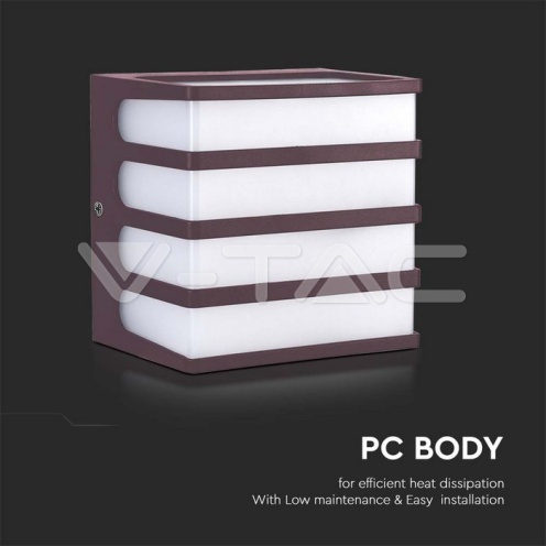 8W LED Стенен Аплик 3000К Кафяв 750Lm - изглед 2 - rZ commerce 8W LED Стенен Аплик 3000К Кафяв 750Lm - изглед 2
