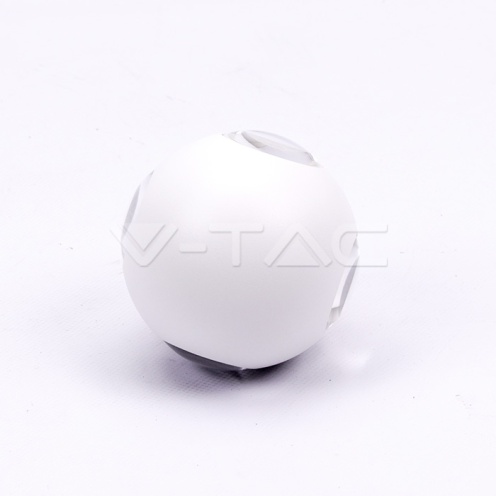 4W Стенна Лампа Бяло Тяло Кръг 3000К IP65 - изглед 1 - rZ commerce 4W Стенна Лампа Бяло Тяло Кръг 3000К IP65 - изглед 1