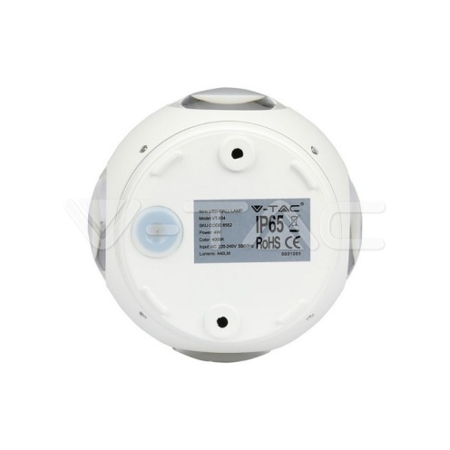 4W Стенна Лампа Бяло Тяло Кръг 4000К IP65 - изглед 3