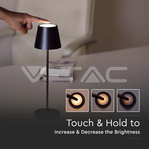 2W LED Настолна Лампа 4400mA Батерия Черно Тяло IP54 3000K - изглед 13 - rZ commerce 2W LED Настолна Лампа 4400mA Батерия Черно Тяло IP54 3000K - изглед 13