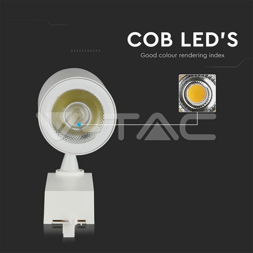 35W LED Прожектор релсов монтаж бяло тяло 6500K 3250Lm - изглед 7