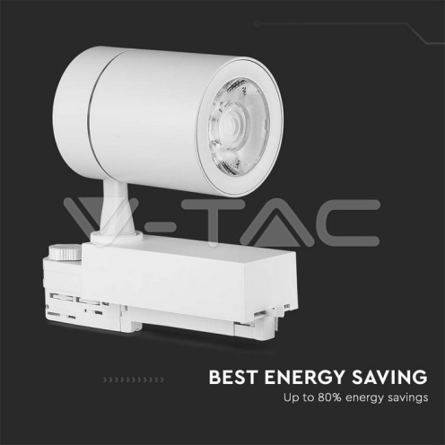 35W LED Прожектор релсов монтаж бяло тяло 6500K 3250Lm - изглед 9