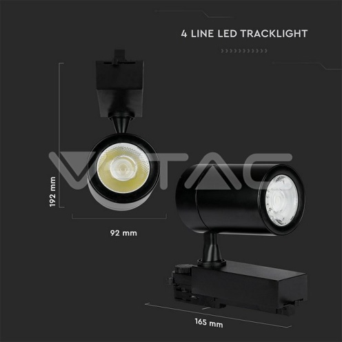 35W LED Прожектор Релсов Монтаж Черно Тяло 6000K - изглед 10 - rZ commerce 35W LED Прожектор Релсов Монтаж Черно Тяло 6000K - изглед 10