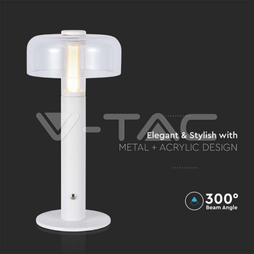 LED Настолна Лампа 1800mAh Батерия 150 x 300 3 в 1 Бяло Тяло - изглед 2 - rZ commerce LED Настолна Лампа 1800mAh Батерия 150 x 300 3 в 1 Бяло Тяло - изглед 2