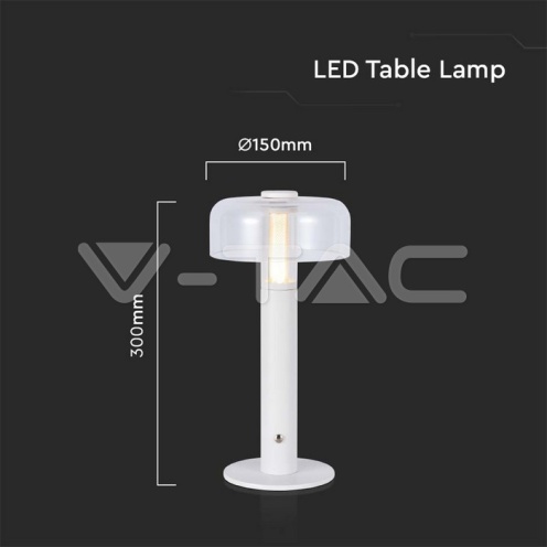 LED Настолна Лампа 1800mAh Батерия 150 x 300 3 в 1 Бяло Тяло - изглед 5 - rZ commerce LED Настолна Лампа 1800mAh Батерия 150 x 300 3 в 1 Бяло Тяло - изглед 5