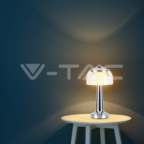 LED Настолна Лампа 1800mAH Батерия 13.5*26.5 Хром 3IN1 - изглед 6 - rZ commerce LED Настолна Лампа 1800mAH Батерия 13.5*26.5 Хром 3IN1 - изглед 6