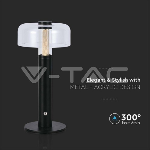 LED Настолна Лампа 1800mAh Батерия 150 x 300 3 в 1 Черно Тяло - изглед 2 - rZ commerce LED Настолна Лампа 1800mAh Батерия 150 x 300 3 в 1 Черно Тяло - изглед 2