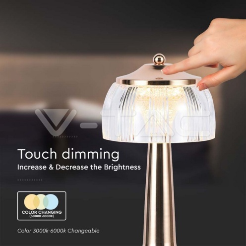 1W LED Настолна Лампа Батерия Злато 3 в 1 55lm - изглед 3 - rZ commerce 1W LED Настолна Лампа Батерия Злато 3 в 1 55lm - изглед 3