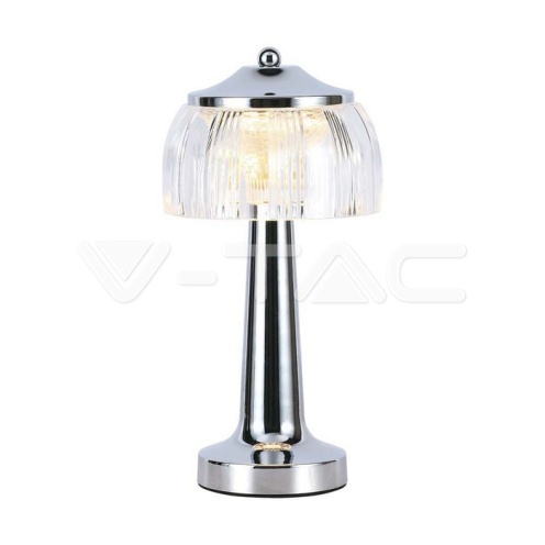 LED Настолна Лампа 1800mAH Батерия 13.5*26.5 Хром 3IN1 - изглед 1 - rZ commerce LED Настолна Лампа 1800mAH Батерия 13.5*26.5 Хром 3IN1 - изглед 1