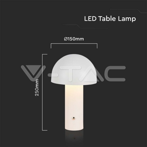 LED Настолна Лампа 1800mAh Батерия 150x250 3 в 1 Бяло Тяло - изглед 5 - rZ commerce LED Настолна Лампа 1800mAh Батерия 150x250 3 в 1 Бяло Тяло - изглед 5