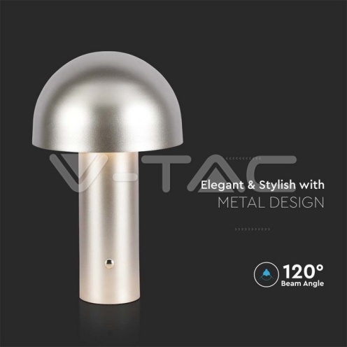LED Настолна Лампа 1800mAh Батерия 150x250 3 в 1 Шампанско Тяло 200Lm - изглед 2 - rZ commerce LED Настолна Лампа 1800mAh Батерия 150x250 3 в 1 Шампанско Тяло 200Lm - изглед 2
