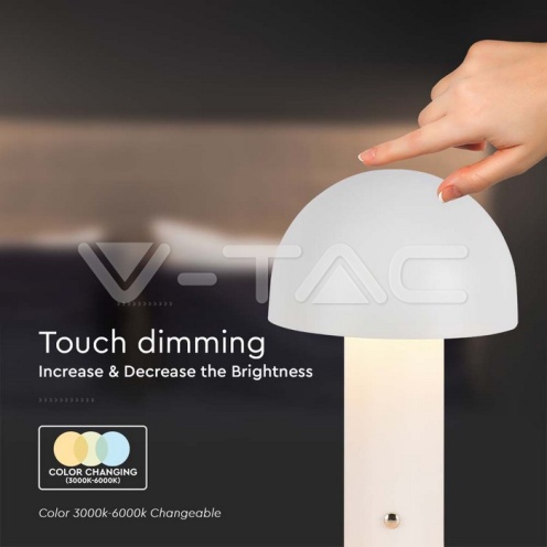 LED Настолна Лампа 1800mAh Батерия 150x250 3 в 1 Бяло Тяло - изглед 3 - rZ commerce LED Настолна Лампа 1800mAh Батерия 150x250 3 в 1 Бяло Тяло - изглед 3