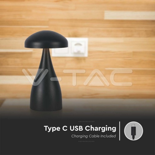 LED Настолна Лампа 800mAh Батерия 120x220 3 в 1 Черно Тяло - изглед 4 - rZ commerce LED Настолна Лампа 800mAh Батерия 120x220 3 в 1 Черно Тяло - изглед 4