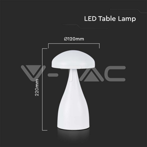 LED Настолна Лампа 800mAh Батерия 120x220 3 в 1 Бяло Тяло - изглед 5 - rZ commerce LED Настолна Лампа 800mAh Батерия 120x220 3 в 1 Бяло Тяло - изглед 5