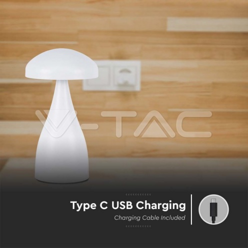 LED Настолна Лампа 800mAh Батерия 120x220 3 в 1 Бяло Тяло - изглед 4 - rZ commerce LED Настолна Лампа 800mAh Батерия 120x220 3 в 1 Бяло Тяло - изглед 4