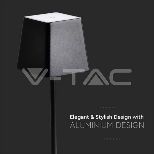 LED 2W Настолна лампа 3000К черна квадрат - изглед 3 - rZ commerce LED 2W Настолна лампа 3000К черна квадрат - изглед 3