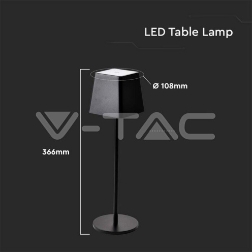 LED 2W Настолна лампа 3000К черна квадрат - изглед 7 - rZ commerce LED 2W Настолна лампа 3000К черна квадрат - изглед 7