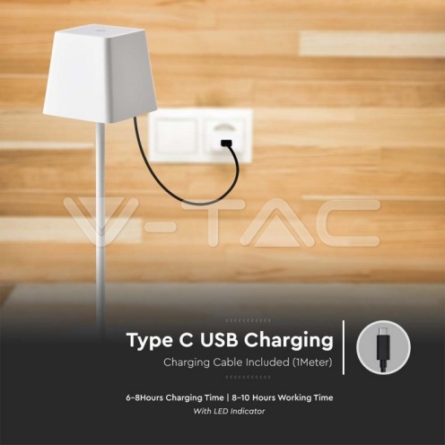 2W LED Настолна Лампа Кафяво Тяло 3000К IP54 - изглед 5 - rZ commerce 2W LED Настолна Лампа Кафяво Тяло 3000К IP54 - изглед 5