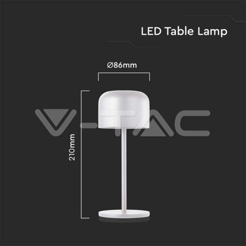 LED Настолна Лампа 2200mAH Батерия D86*H210mm Бяло Тяло IP54 3000K+6000K - изглед 5 - rZ commerce LED Настолна Лампа 2200mAH Батерия D86*H210mm Бяло Тяло IP54 3000K+6000K - изглед 5