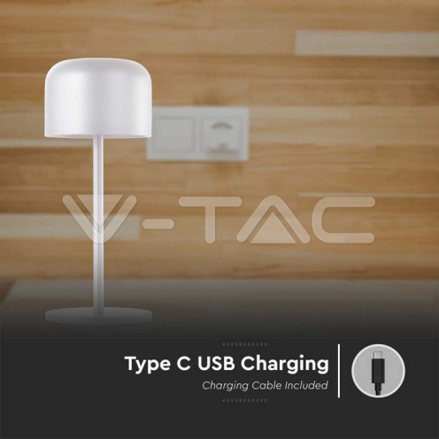 LED Настолна Лампа 2200mAH Батерия D86*H210mm Бяло Тяло IP54 3000K+6000K - изглед 4 - rZ commerce LED Настолна Лампа 2200mAH Батерия D86*H210mm Бяло Тяло IP54 3000K+6000K - изглед 4