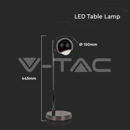 6W LED Настолна Лампа Черно Тяло 3000K - изглед 4